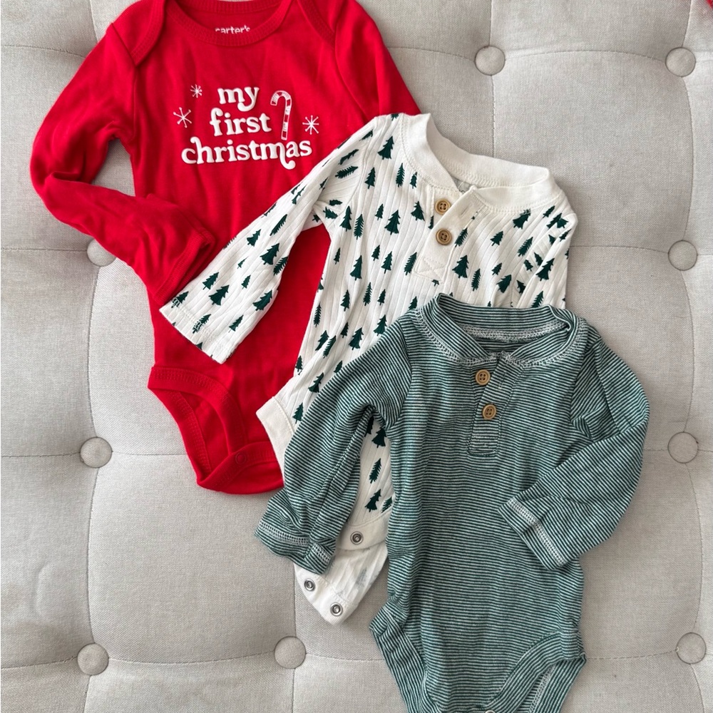 CARTERS & GYMBOREE Christmas Onesie Bundle